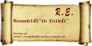 Rosenblüth Enikő névjegykártya